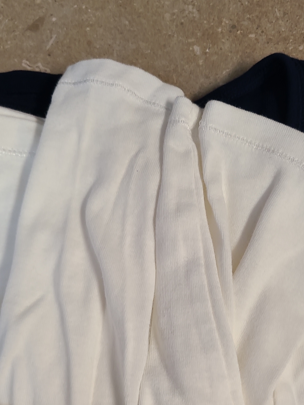 GILLIGAN & O'MALLEY button Front Henley 100% Cotton Tops Navy And Off White. Med - Picture 5 of 5